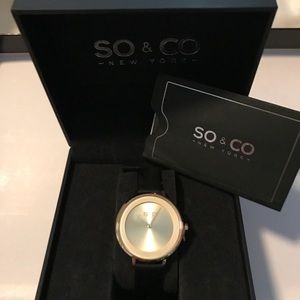 NWT WATCH 2 GORGEOUS SO&CO WOMEN'S SILVER OR GOLD